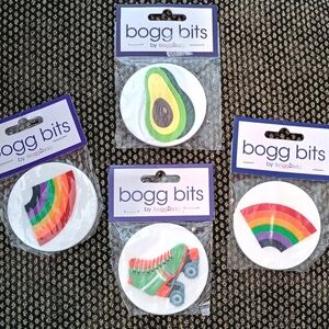Bogg Bag Bogg Bits NWT Lot Of 3 Charms Rainbow Roller Skate Avacado
